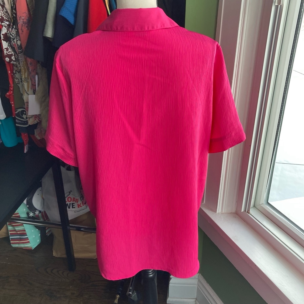 Sold-Women's Alia Button-Up Shirt Pink - Picture 5 of 8